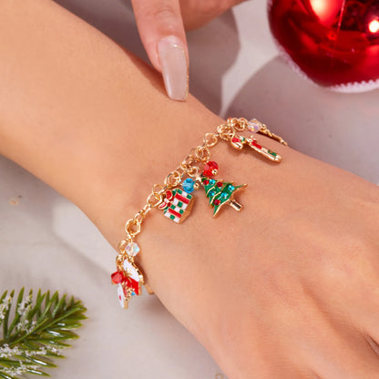Kerst armband met kerstman, boom en rendier bedels voor dames