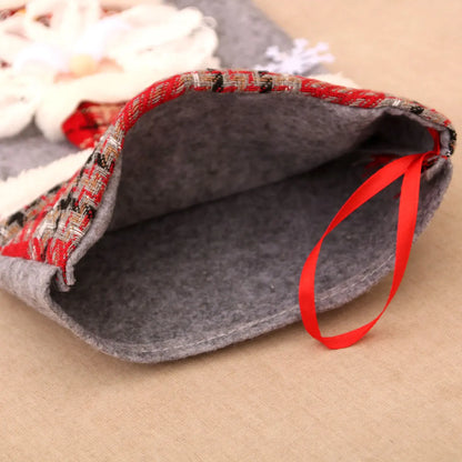 Kerstsok grote maat met rendier, kerstman en sneeuwpop – feestelijke decoratie voor het hele gezin