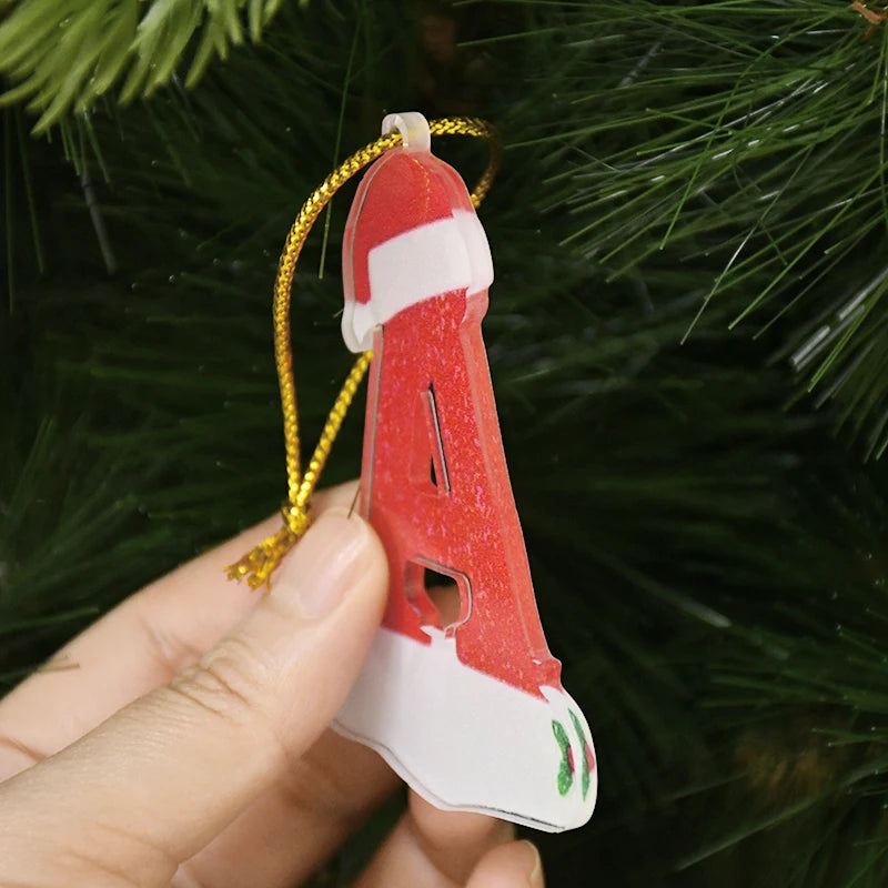 Kersthanger acryl letter decoratie Merry Christmas voor kerstboom