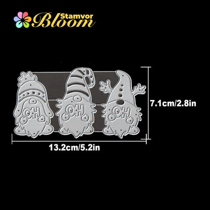 Snijmal Kerst Gnomes Ho Ho Ho voor feestelijke creaties