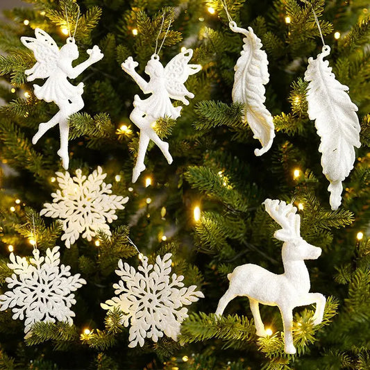 Kerstboom ornament sneeuwvlok engel hert hangdecoratie voor feestdagen