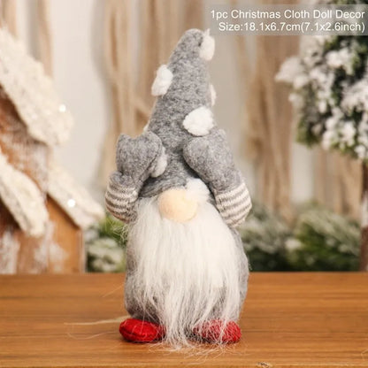 Kerst pop kerstman zonder gezicht decoratie voor huis en feest