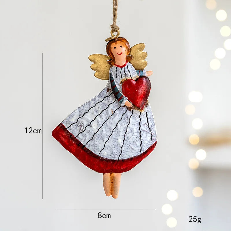Kerst ornament voor Kerstboom - Retro Engel Meisje Decoratie