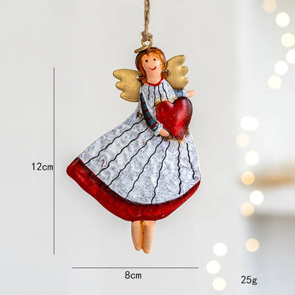 Kerst ornament voor Kerstboom - Retro Engel Meisje Decoratie