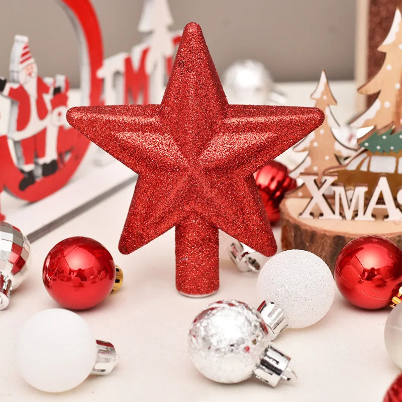 Kerstballen set met 30 decoratieve ballen en ster piek voor kerstboom