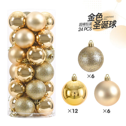 Kerstballen set 24 stuks – 3cm kerstboom versiering in diverse kleuren