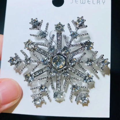 Broche Kerst | Blauwe Sneeuwvlok Speld voor Feest en Winterstijl