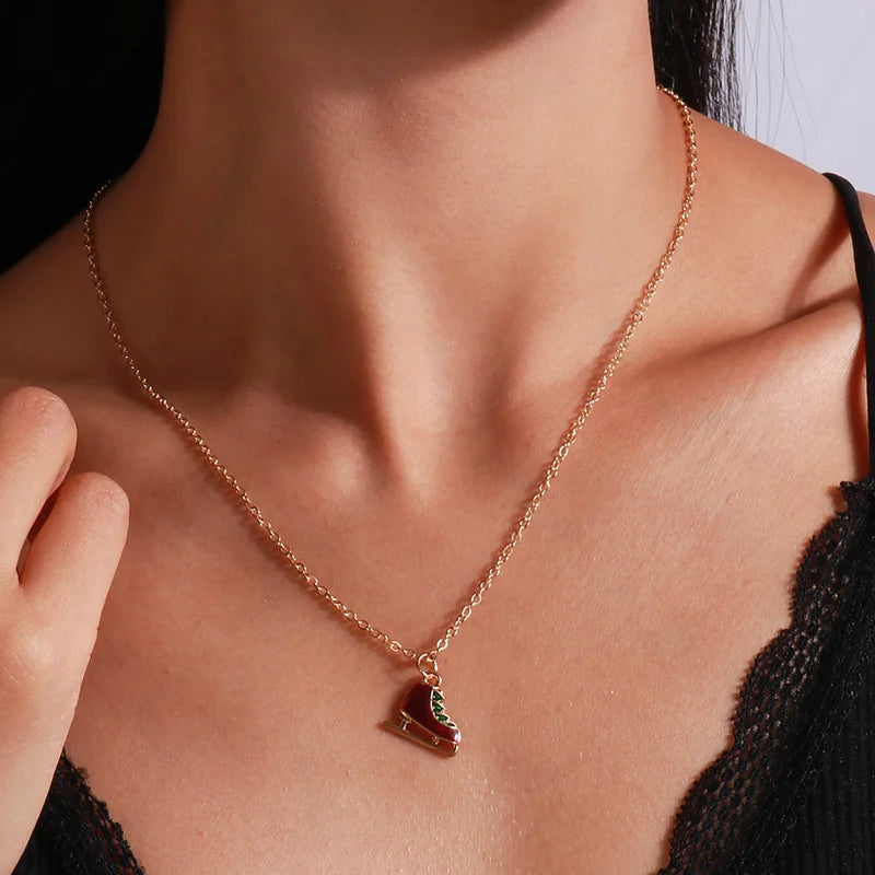 Kerst Ketting met Rendier, Belletjes en Kerstboom Hanger – Feestelijke Sieraden voor Dames