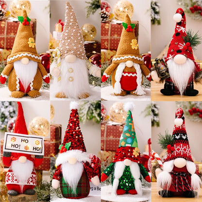 Kerst pop decoratieve pluche kabouter zonder gezicht voor sfeervolle versiering
