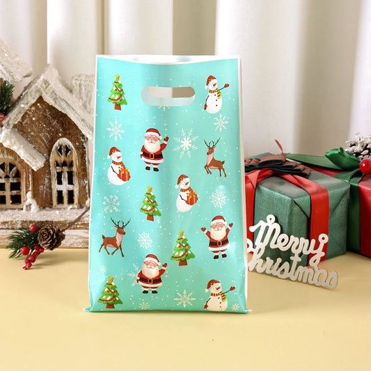 Kerst cadeauverpakking cadeautasjes met sneeuwpop ontwerp in diverse kleuren