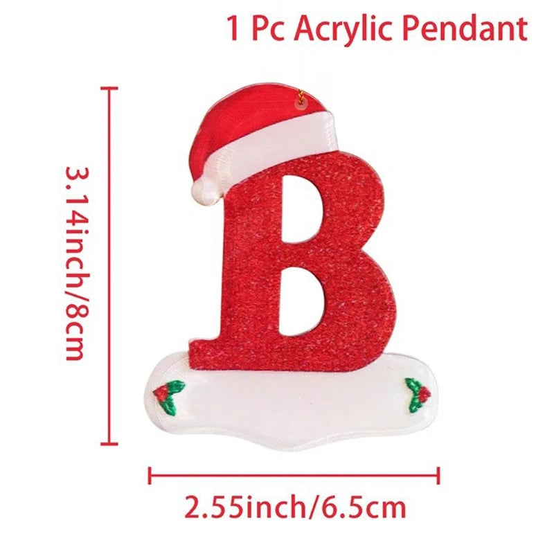 Kersthanger acryl letter decoratie Merry Christmas voor kerstboom