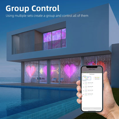 Slimme Kerstverlichting – 400-800 RGB LED Gordijnverlichting met App & Afstandsbediening, Muzieksynchronisatie, Binnen & Buiten Decoratie
