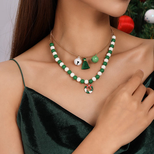 Kerst ketting met kralen – feestelijke choker voor dames en meisjes - diverse varianten