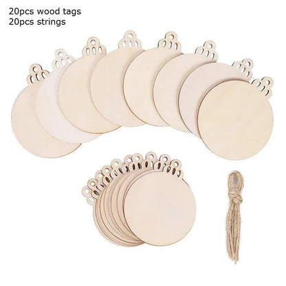 Houten figuur om zelf te schilderen/kleuren – kersthanger set 5/10/20 stuks – 6,5 cm