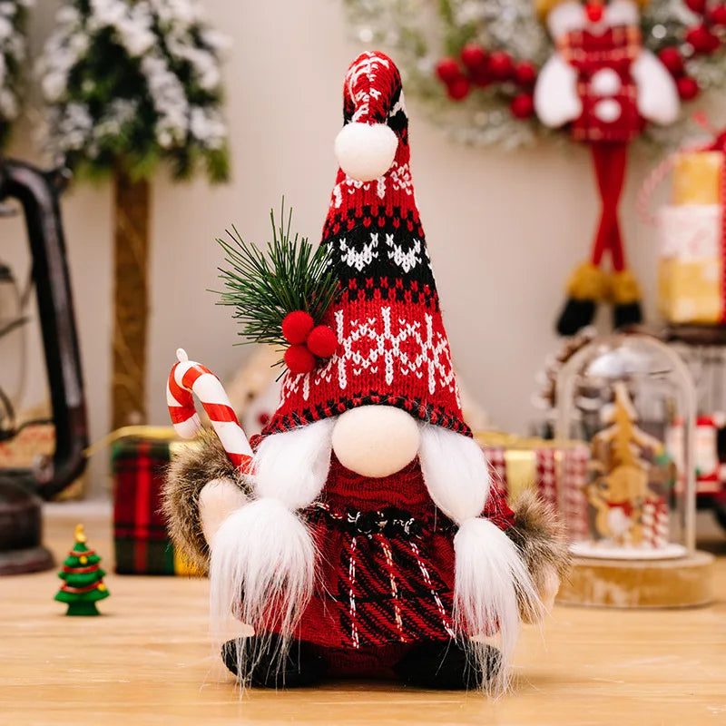 Kerst pop decoratieve pluche kabouter zonder gezicht voor sfeervolle versiering