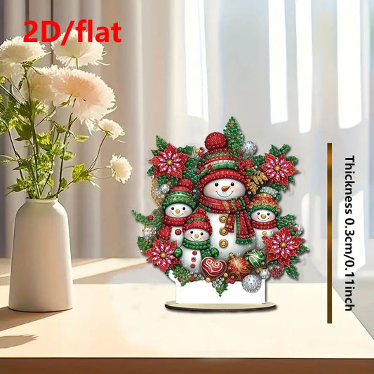 Diamond Painting Tafel ornament kerst set met unieke acryl steentjes - GH046