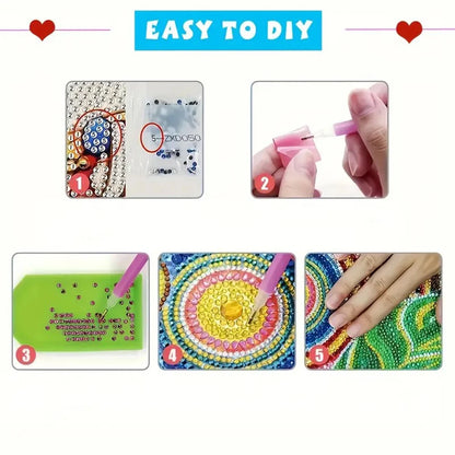Diamond Painting Kerstkaarten set 6 stuks – Creatieve Kerst wenskaarten