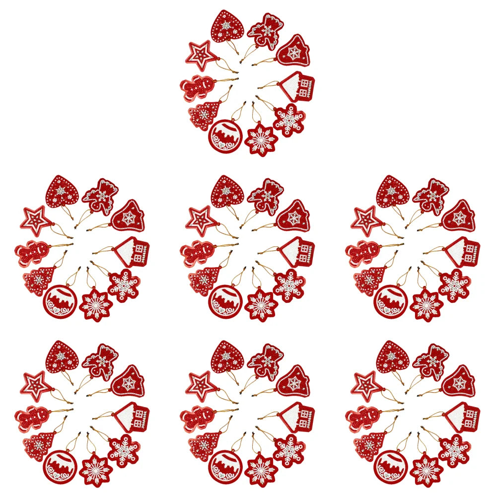 Diamond Painting Kerst Hangers – 10x DIY Kerstboom Ornamenten met Speciale Steentjes | Unieke Kerstdecoratie en Cadeau Idee
