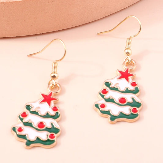Kerst Oorbellen – Feestelijke oorbellen met Kerst design voor Dames - 023