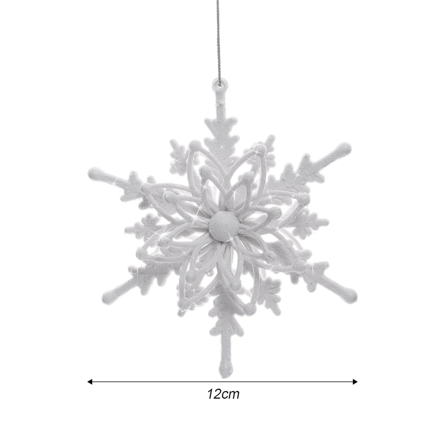 Kersthanger glitter sneeuwvlokken wit of goud – set van 1 tot 10 stuks voor boom of decoratie