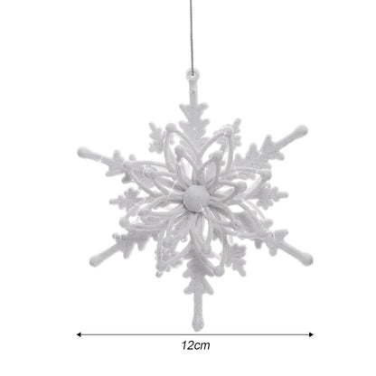 Kersthanger glitter sneeuwvlokken wit of goud – set van 1 tot 10 stuks voor boom of decoratie