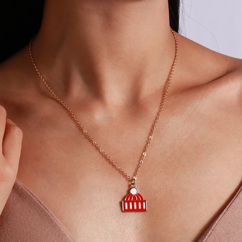 Kerst Ketting met Rendier, Belletjes en Kerstboom Hanger – Feestelijke Sieraden voor Dames