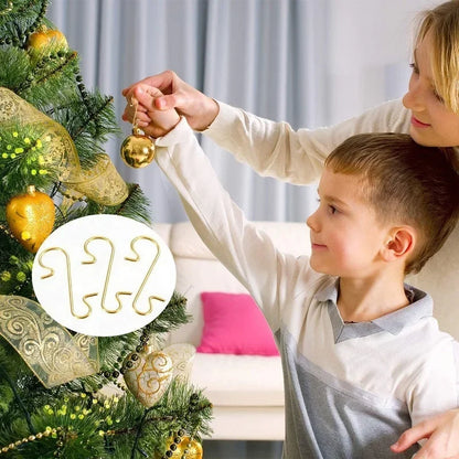 Kerstbal haakjes S-vormig metaal – 100 stuks voor boomdecoratie
