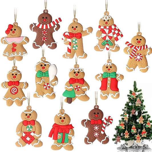 Kerst pop Gingerbread man hangdecoratie voor kerstboom
