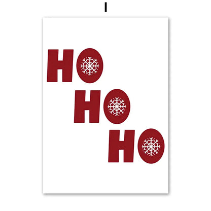 Kerst schilderij (canvas) panda met kerstboom en sneeuwvlokken – moderne wanddecoratie