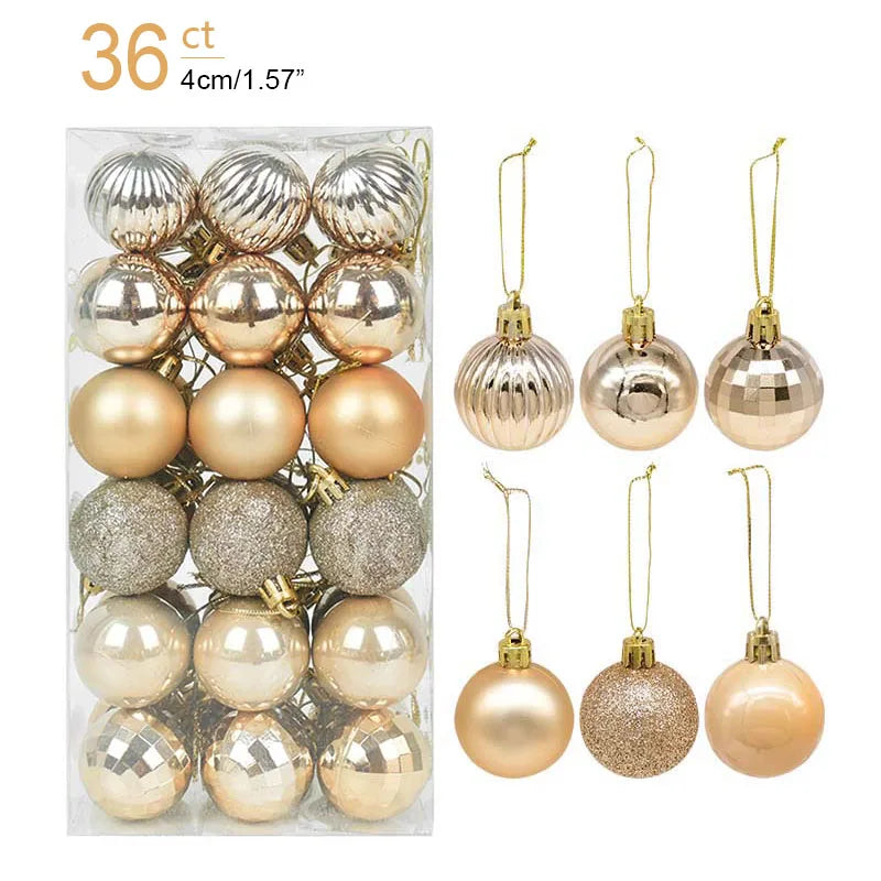 Kerstballen set glanzend en mat voor feestelijke boomdecoratie