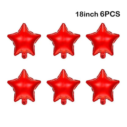 Opblaasbaar Kerst ornament snoepstok en ster decoratie in rood en groen