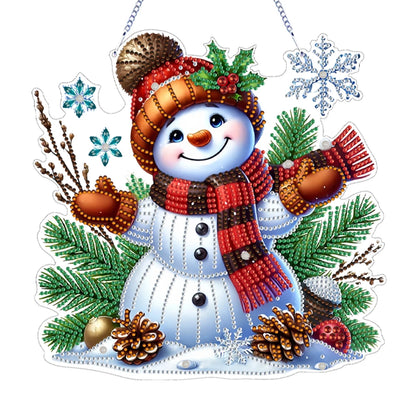 Diamond Painting Kerstkrans raamdecoratie met strass steentjes