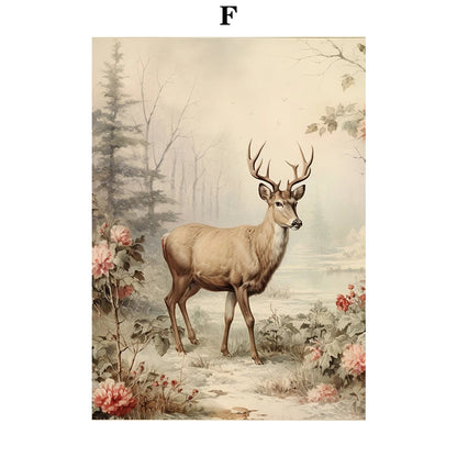 Kerst schilderij Santa Claus bij kerstboom – klassieke winter decoratie op canvas