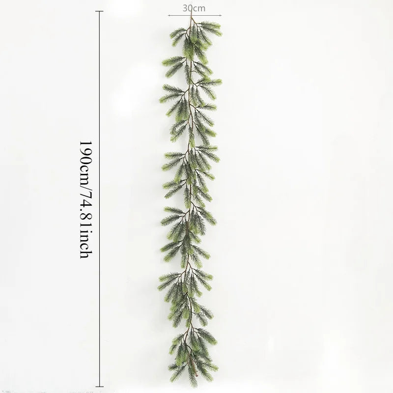 Kerst Guirlande Groen Kunst Dennengroen 190 cm voor Binnen en Buiten
