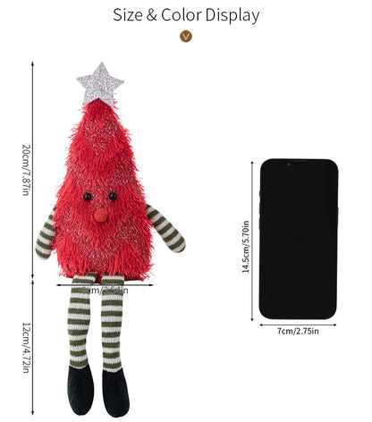 Kerst knuffel kerstboom pop langbenig pluche ornament