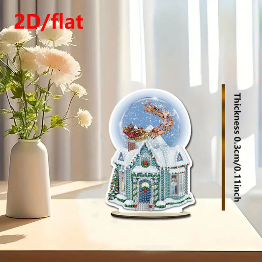 Diamond Painting Tafel ornament kerst set met unieke acryl steentjes - GH041