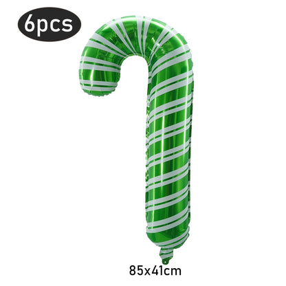 Opblaasbare kerst snoepstok en lolly folieballonnen set – feestdecoratie