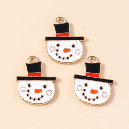 Kersthanger voor ketting of armband sneeuwpop emaille bedels 20 stuks