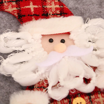 Kerstsok grote maat met rendier, kerstman en sneeuwpop – feestelijke decoratie voor het hele gezin