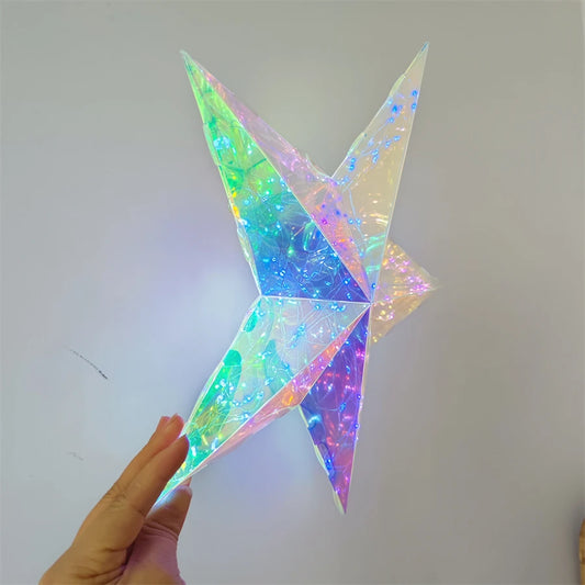 Kerst boomtopper ster met multicolor LED verlichting USB gevoed