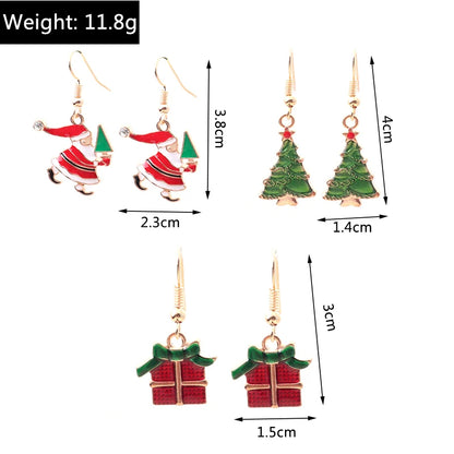 Kerst oorbellen kleurrijke hangers voor dames en meisjes