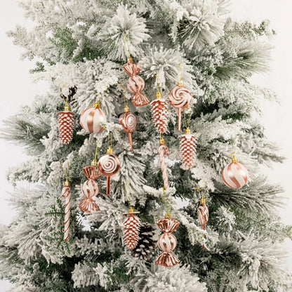 Kerstballen set 13-delig – Lollies, zuurstokken & dennenappels als hanger