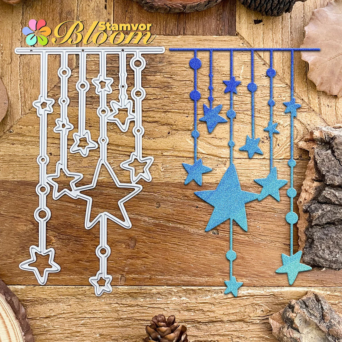 Snijmal Lovely Stars Rand voor Scrapbooking en Kaartdecoratie