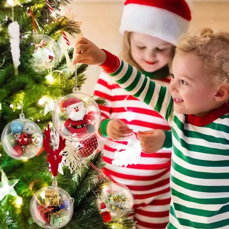 Kerstballen set transparante vulbare ballen voor boom en decoratie