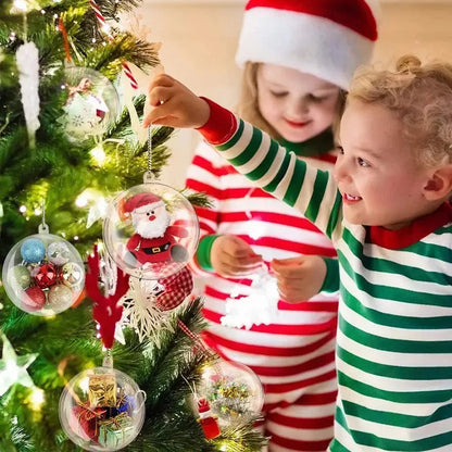 Kerstballen set transparante vulbare ballen voor boom en decoratie