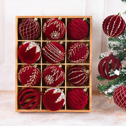 Kerstballen set rood glanzend 8cm voor feestelijke boomdecoratie
