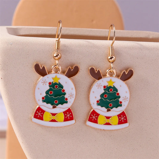Kerst Oorbellen – Feestelijke oorbellen met Kerst design voor Dames - 011