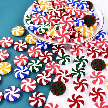 Kerst ornament voor in Kerstboom rood wit snoep decoratie set 10 stuks