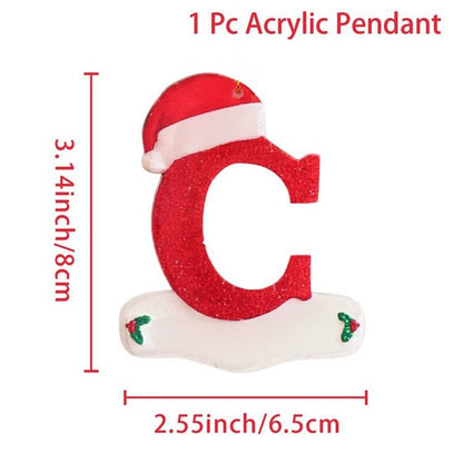 Kersthanger acryl letter decoratie Merry Christmas voor kerstboom