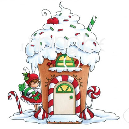 Stempel Transparante Silicone Rubber Kerstfiguren voor Creatieve Albums